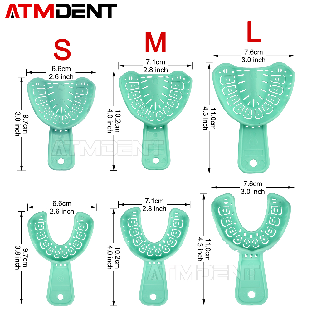 Teeth Whitening Trays - 6Pcs/Set Dental Impression Plastic Tray S/M/L