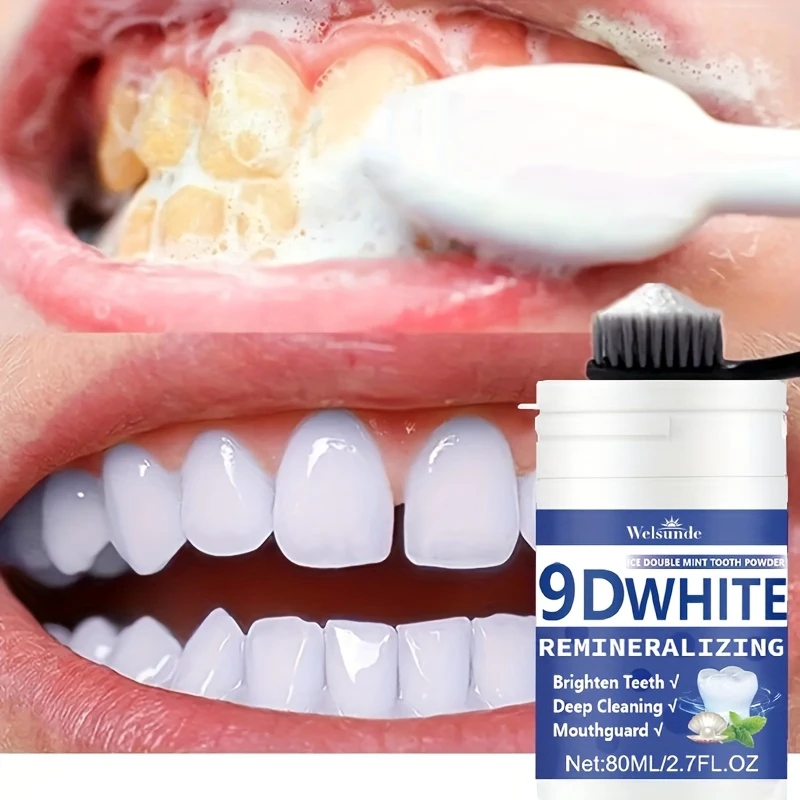 Teeth Whitening Zimba - 9D White Remineralizing Hydroxyapatite Tooth Powder,