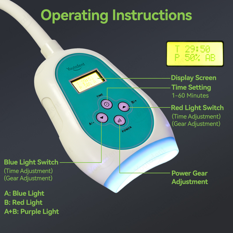 50W Dental Touch Screen 3 Colo - Teeth Whitening With Led Light ulasan dan harga