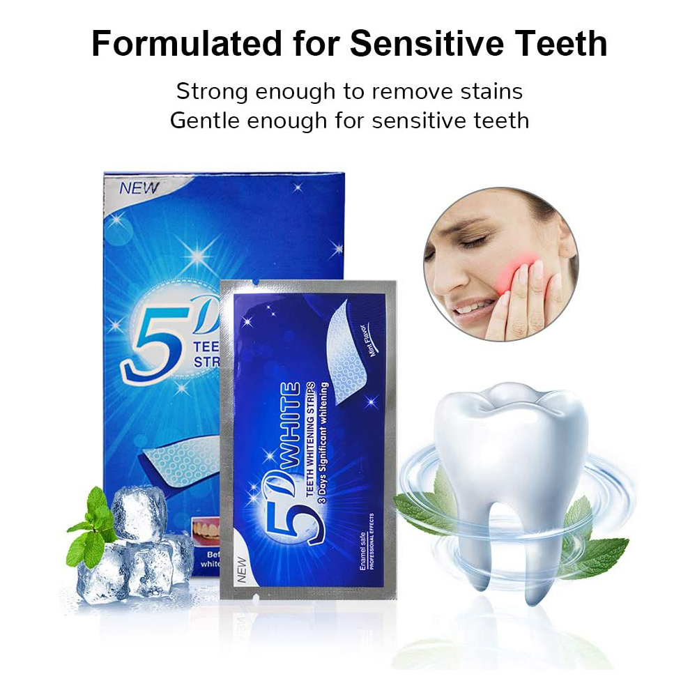 5D White Teeth Whitening Strip - Teeth Whitening Gel Refills ulasan dan harga