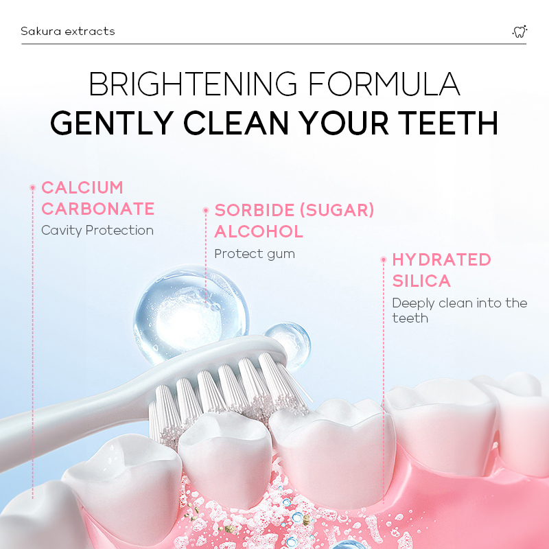 LAIKOU Japan Sakura Toothpaste - Teeth Whitening Japan ulasan dan harga
