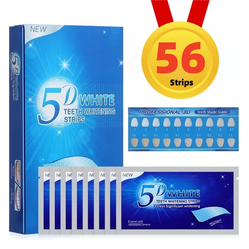5D Teeth Whitening Strips 56 S - Teeth Whitening Gel Refills ulasan dan harga