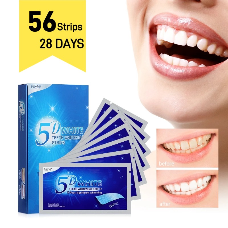 5D Teeth Whitening Strips 56 S - Teeth Whitening Gel Refills ulasan dan harga
