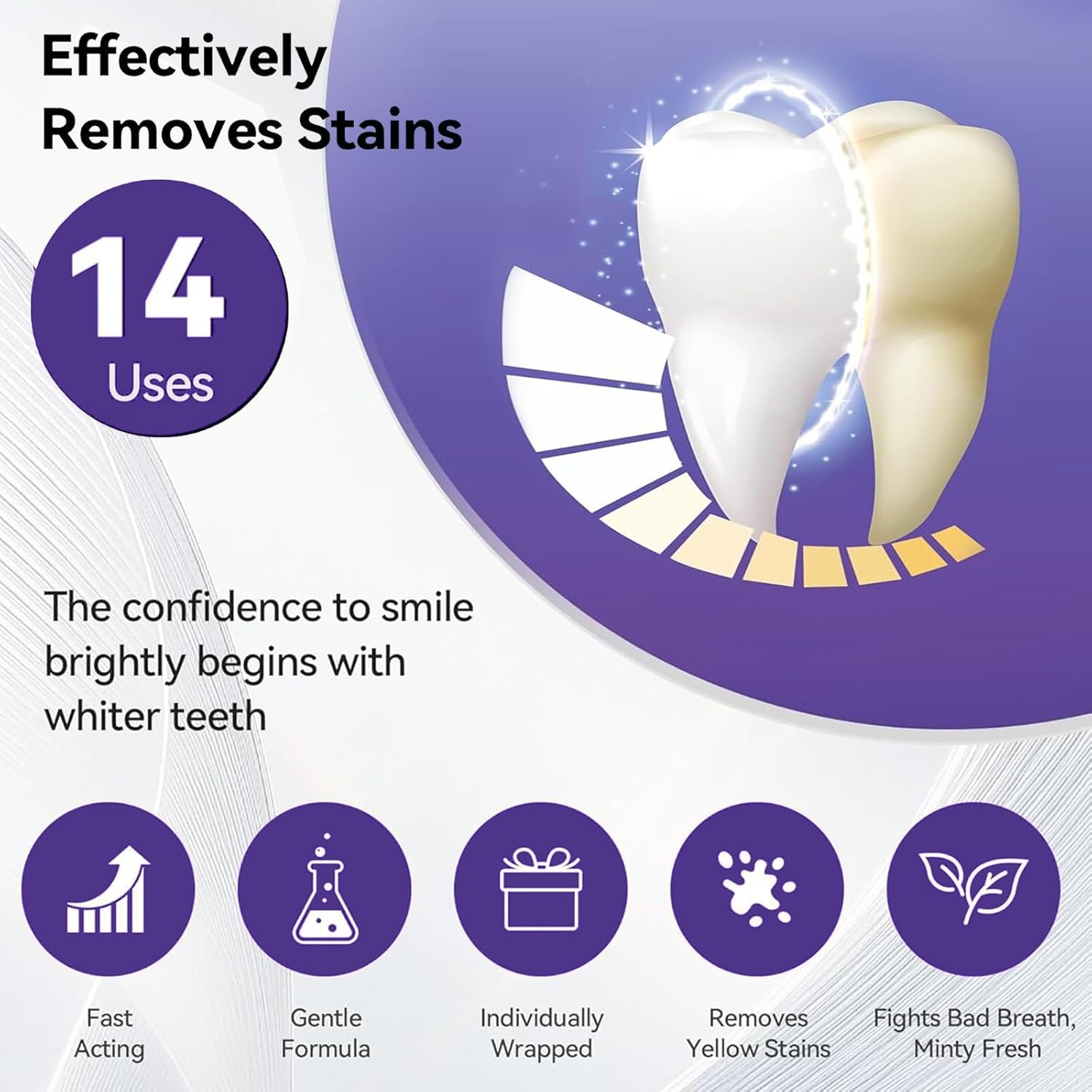 7/14pcs Purple Teeth Whitening - Teeth Whitening Gel Refills ulasan dan harga