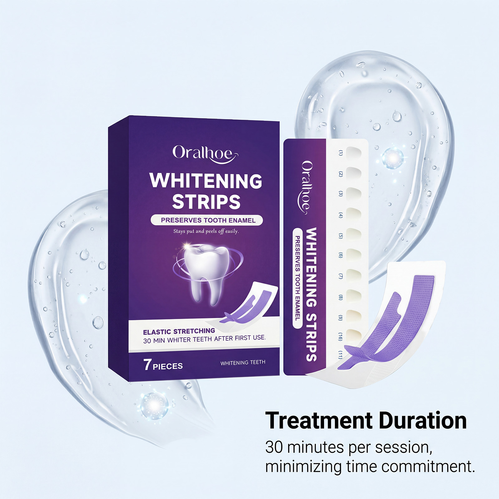 Purple Teeth Whitening Strips  - Teeth Whitening Gel Refills ulasan dan harga