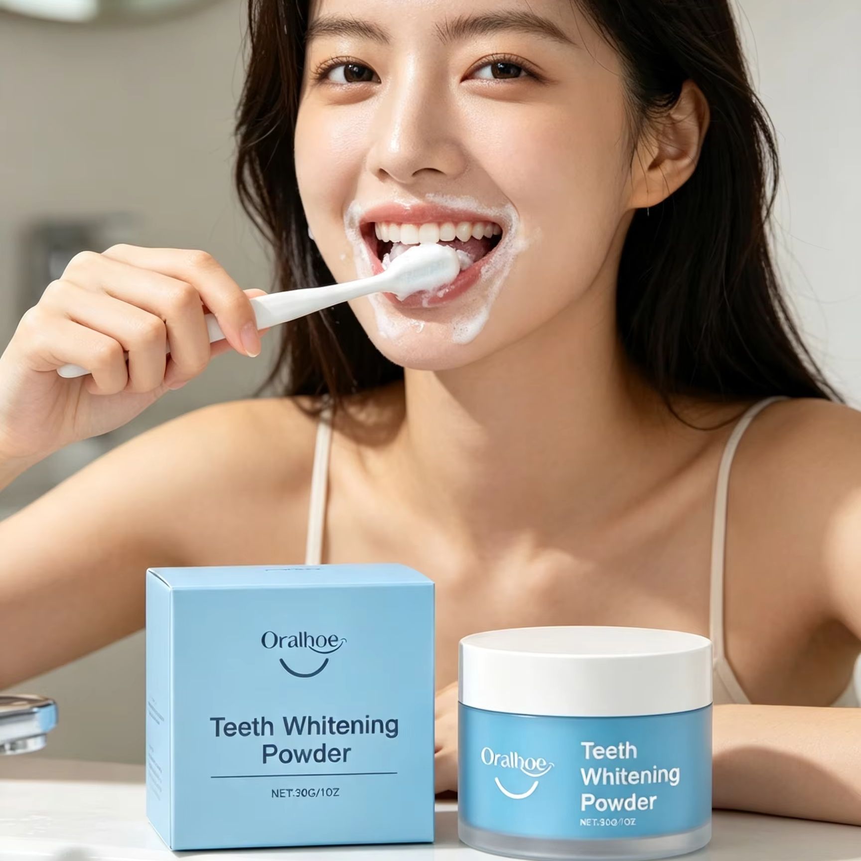 Oralhoe Tooth Powder for Brush - Teeth Whitening Zimba ulasan dan harga