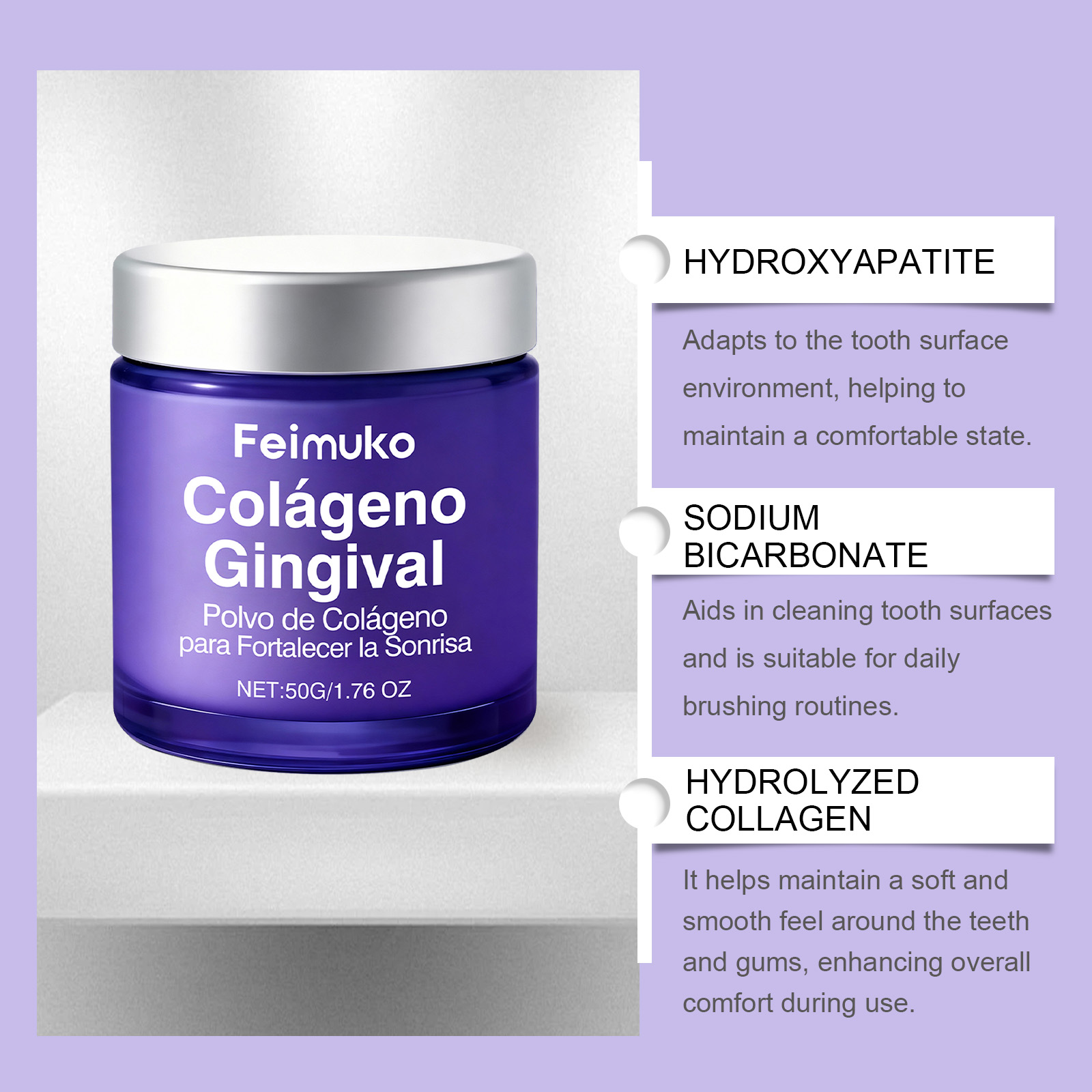 Collagen Teeth Whitening Powde - Teeth Whitening Zimba ulasan dan harga