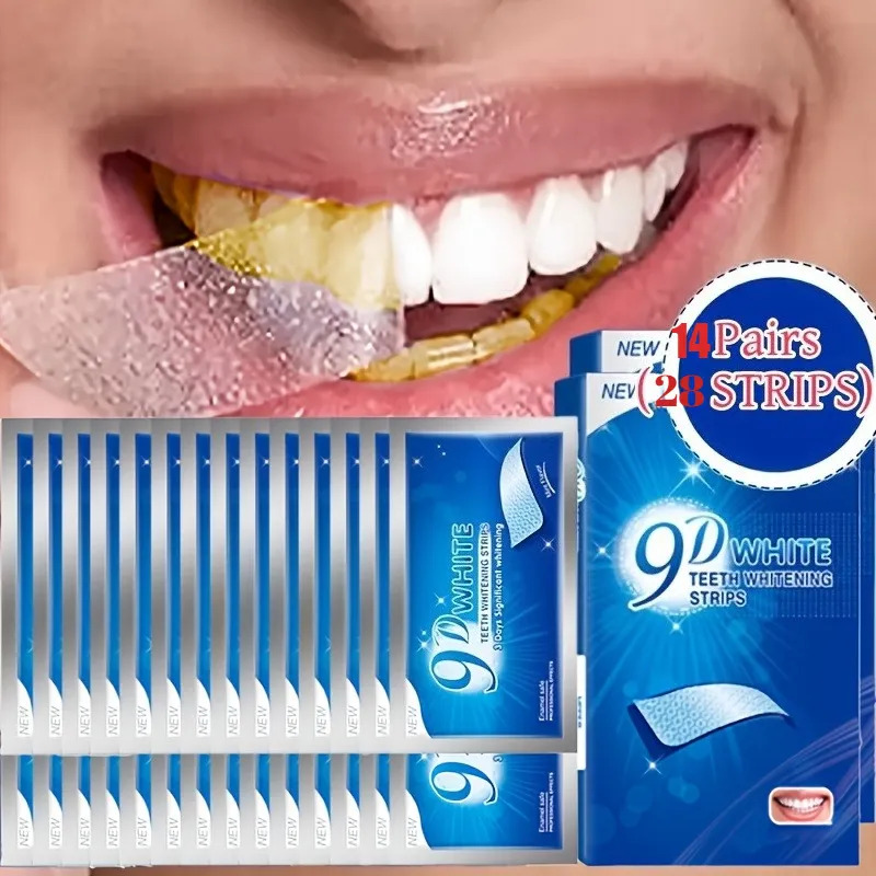 Teeth Whitening Strips - 9D Te - Teeth Whitening Effects ulasan dan harga