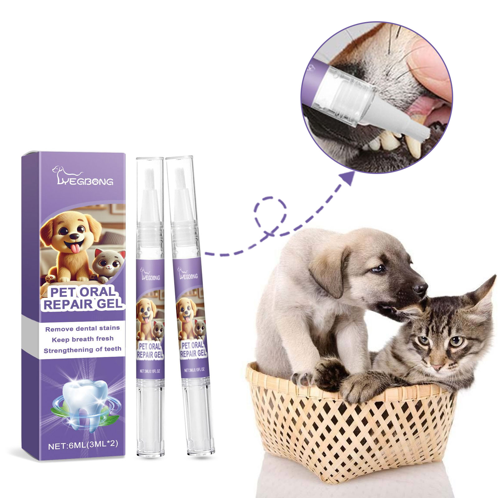 12pcs Pet Toothbrush Pen Denta - Teeth Whitening Pens ulasan dan harga