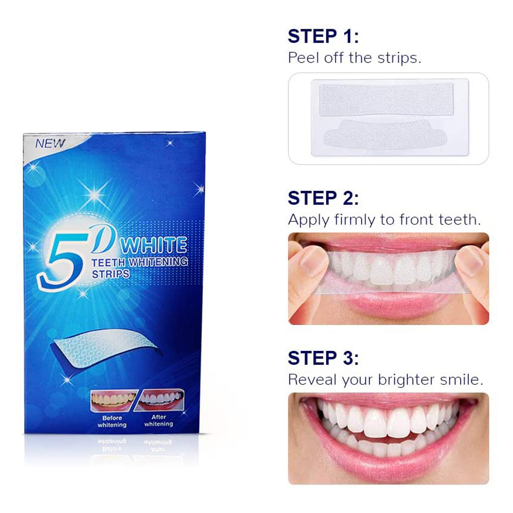 5D White Teeth Whitening Strip - Teeth Whitening Gel Refills ulasan dan harga