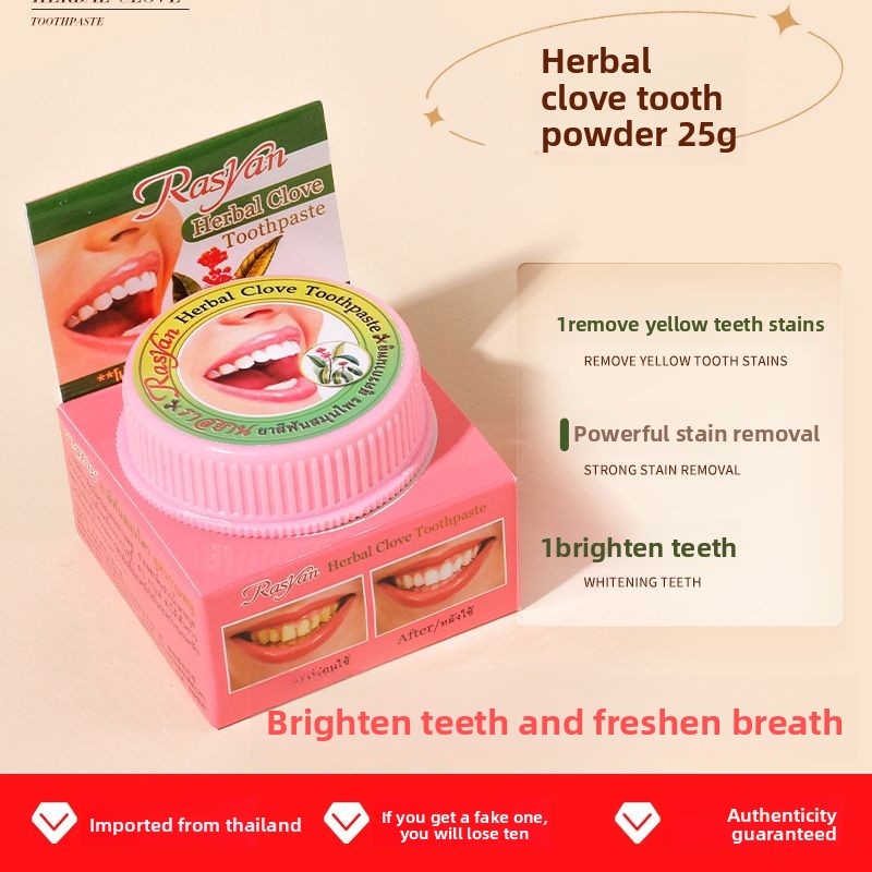 Thai Clove/coconut Tooth Powde - Teeth Whitening Zimba ulasan dan harga